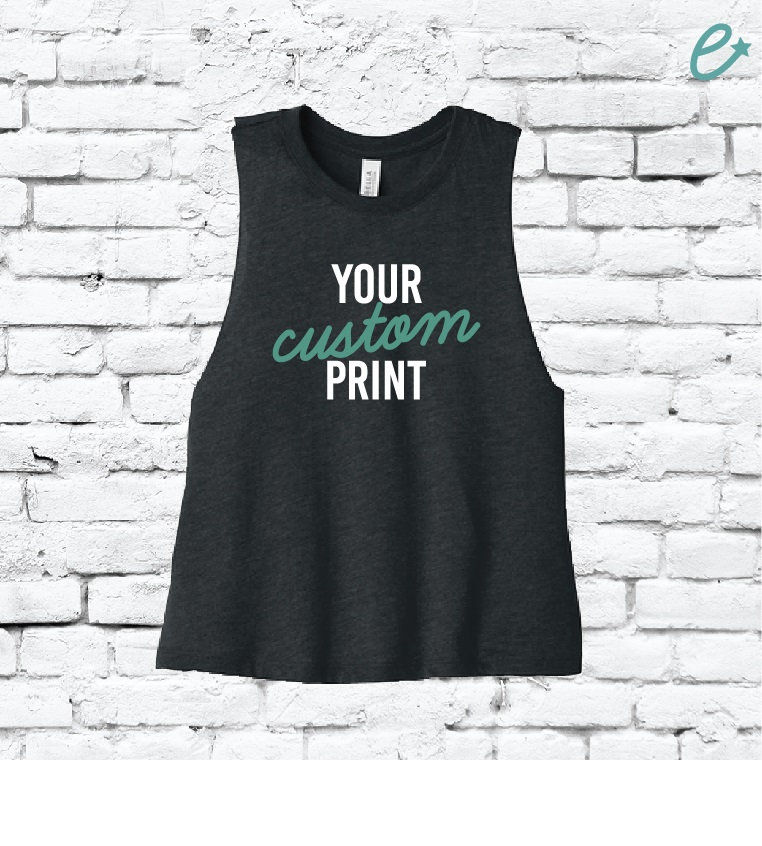 Benutzerdefinierter Druck Damen Racerback Cropped Tank Soft Ausgestattet Benutzerdefinierte Top Personalisierte von empowerprinting