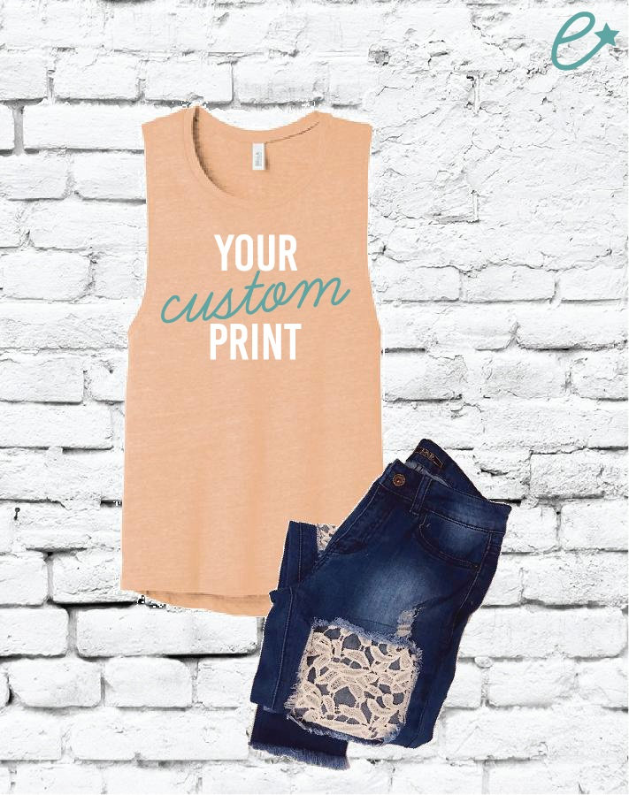Benutzerdefinierter Druck Frauen Flowy Soop Muskelpanzer Benutzerdefiniertes Tanktop Personalisierter Ausgestatteter Behälter 8803 von empowerprinting