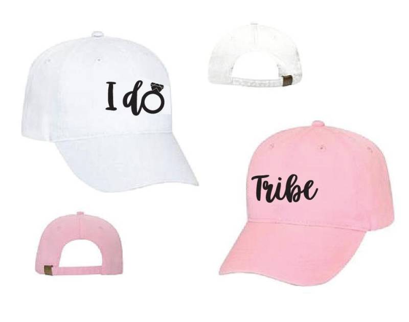 Braut I Do & Tribe Unstrukturierter Dad Hut Bachelorette Party Hüte Hochzeit Brautjungfern Geschenke von empowerprinting