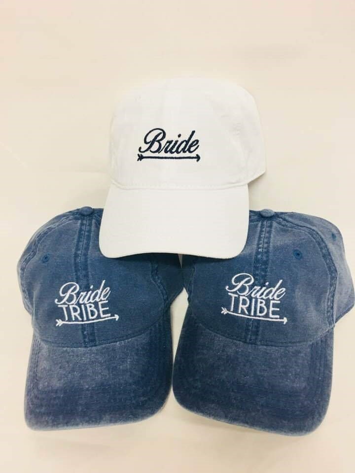 Braut Und Tribe Unstrukturierte Papa Hut Bachlorette Partyhüte Hochzeit Partei Brautjungferngeschenke von empowerprinting