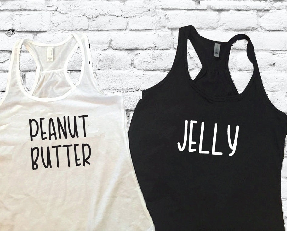 Erdnussbutter Und Jelly Tanks Shirt Tank Tops Pb J Paare Freunde Set Grafik Shirts Datum Spaß Paar T-Shirt von empowerprinting