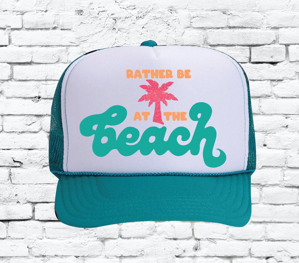 Lieber Am Strand Sein Trucker Hats Mesh-Rücken-Hut Snapback Partyhüte Frühlingsferien Mädchen-Wochenende Jungs Wochenende College-Brief von empowerprinting