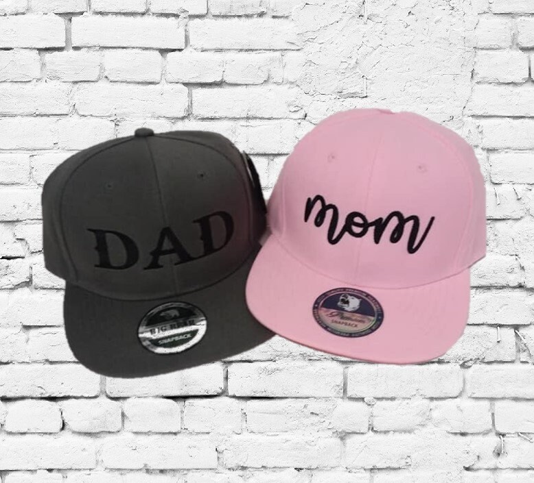 Mama Und Papa Snapbacks Custom Print Baby Ankündigung Paar Mützen Eltern von empowerprinting