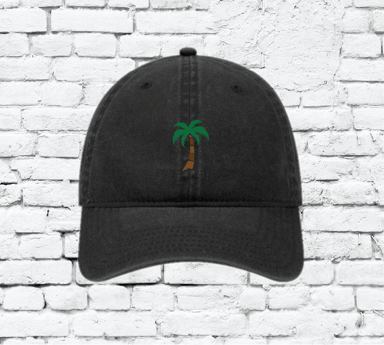 Palme Baseball Hut Strand Urlaub Vibes Unstrukturiert Papa Gurt Rücken Mütze von empowerprinting