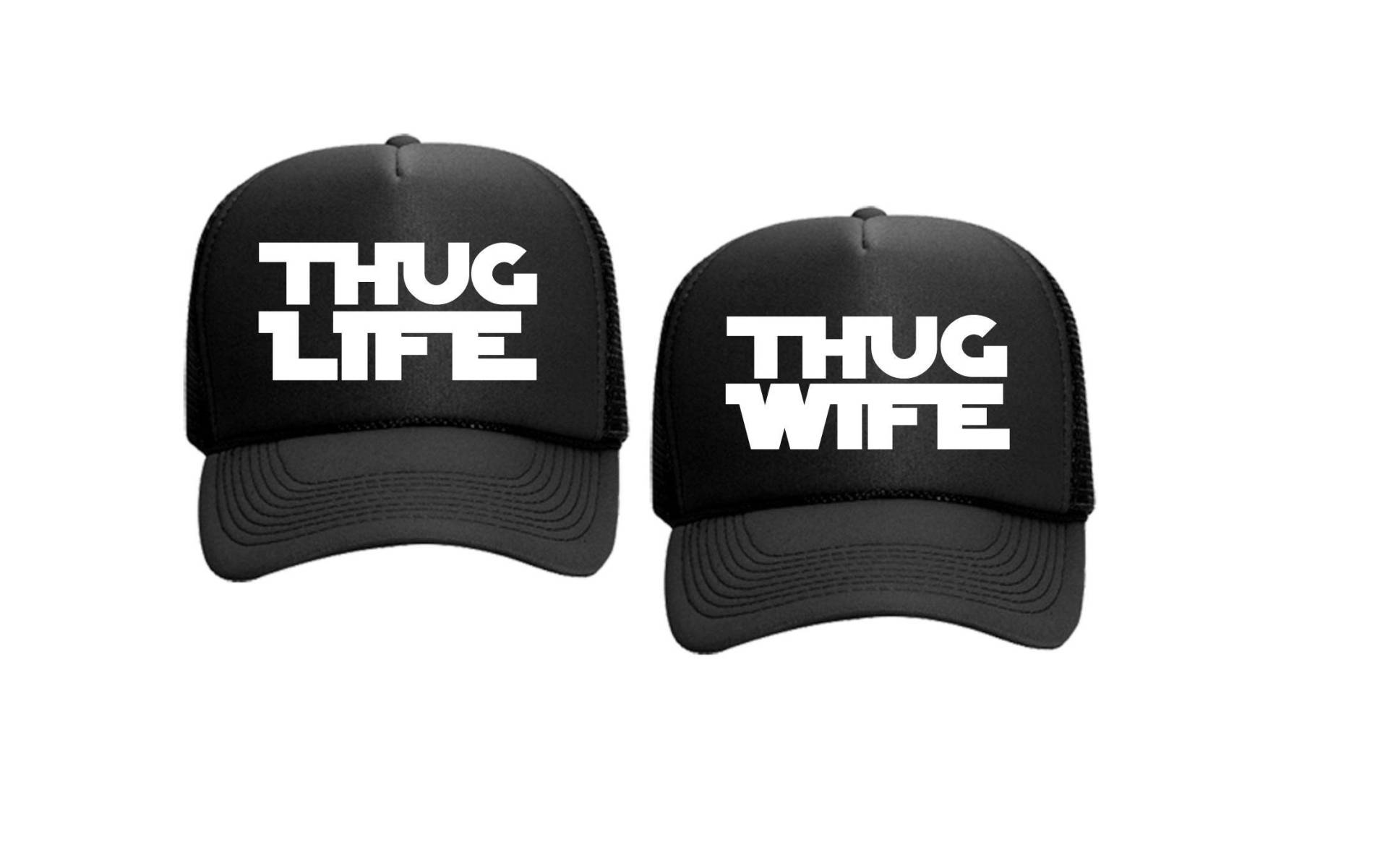 Thug Wife & Life Trucker Hats Paare Hüte Mesh Zurück Mit Snapback von empowerprinting