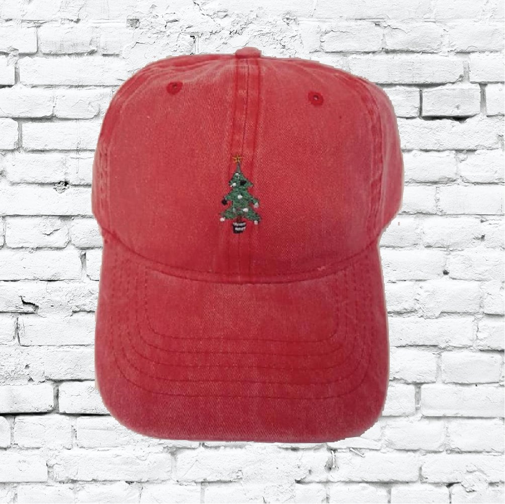 Weihnachtsbaum Unstrukturierte Papa Hut Xmas Leicht Rosa Marine Und Weiß Oder Ihre Farbwahl von empowerprinting