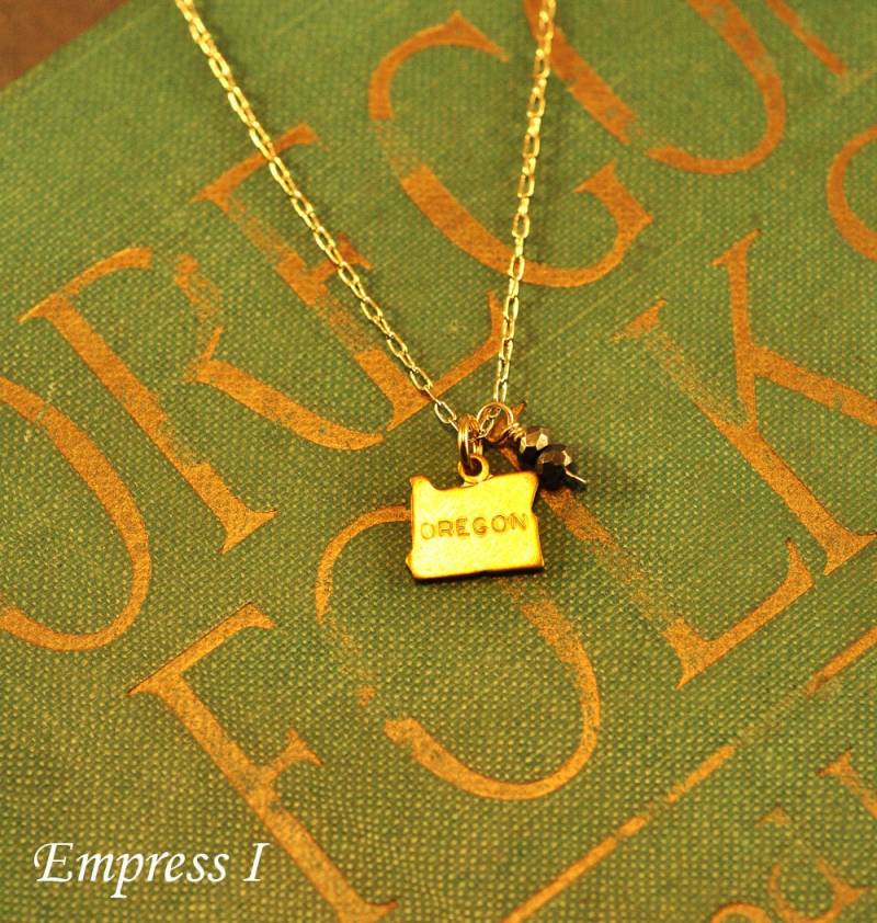 Oregon Und Pyrithalskette, Messing, Gold, Zierlich, Schmuck Für Frauen, Von Oregon, Fools Trendy, Charme, Geschenkidee, Oregonian von empressi