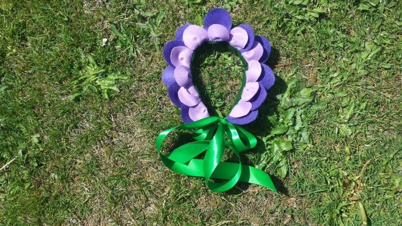 Blumen Kopfschmuck - Lila Filz Blumenkostüm Blumenkrone Alice Im Wunderland Blumenfee von enduredesigns