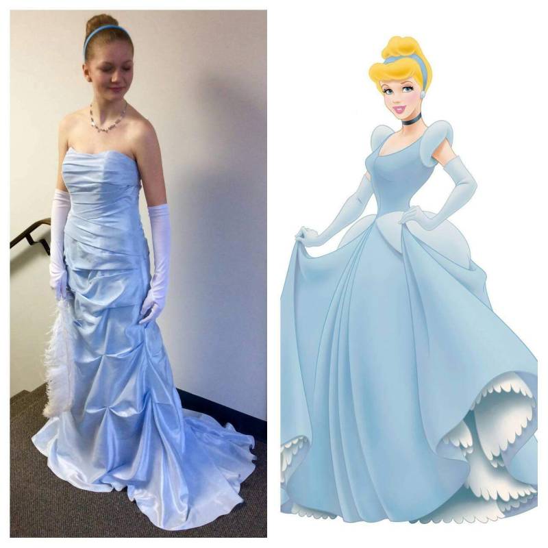 Upcycled Steampunk Kleidung, Aschenbrödel Kostüm | Kleid Und Handschuhe A Dream Is A Wish, Damen Gr. 5/6-7/8 von enduredesigns