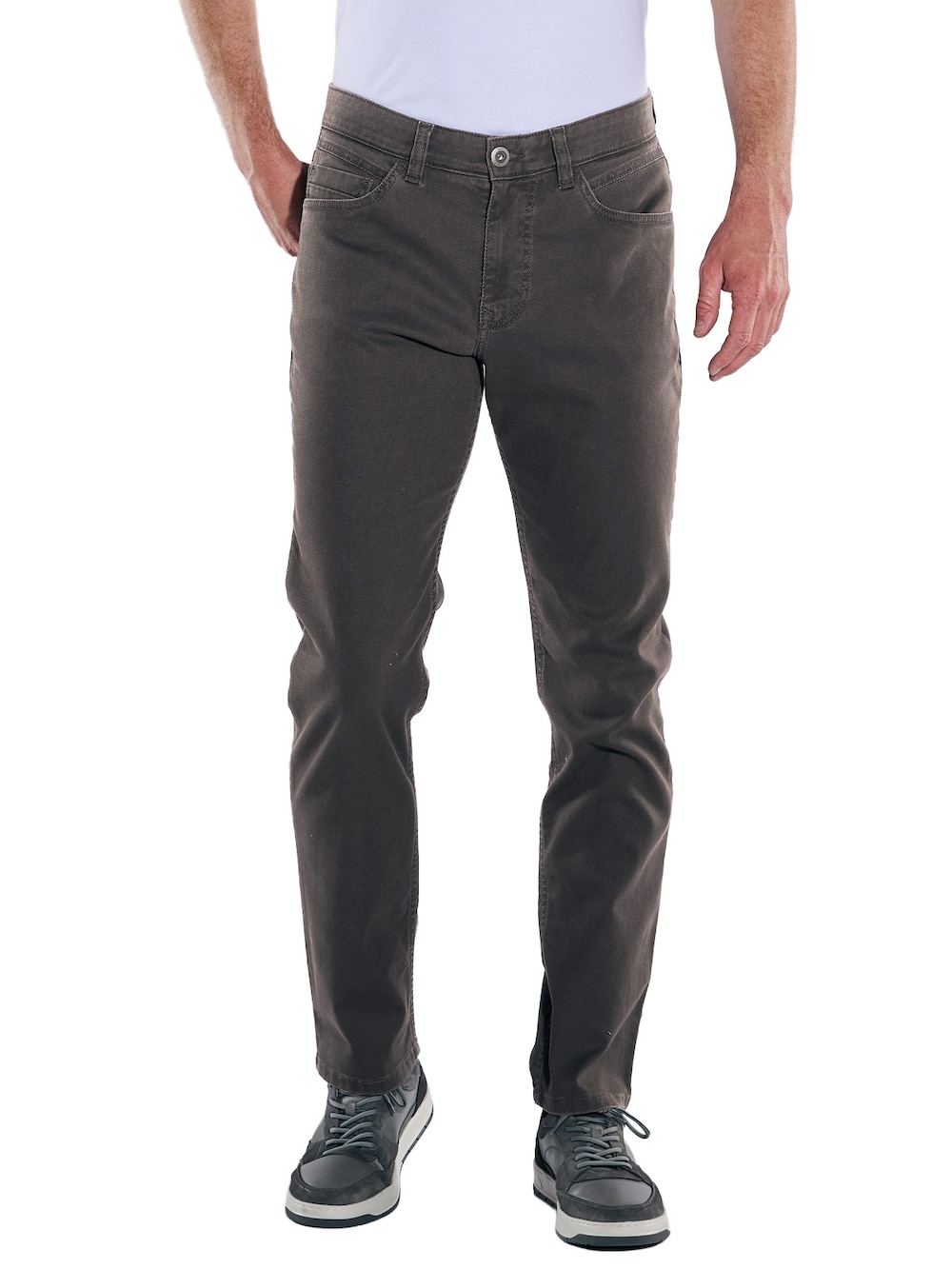 Große Größen engbers Herren 5-Pocket-Hose regular , Herren, grau, Größe: 58, Baumwolle, Happy Size DE Men von engbers