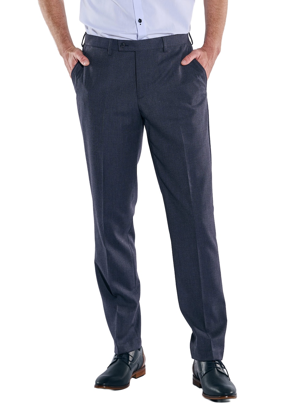 Große Größen engbers Herren Anzug-Hose gemustert , Herren, türkis, Größe: 56, Polyester, Happy Size DE Men von engbers