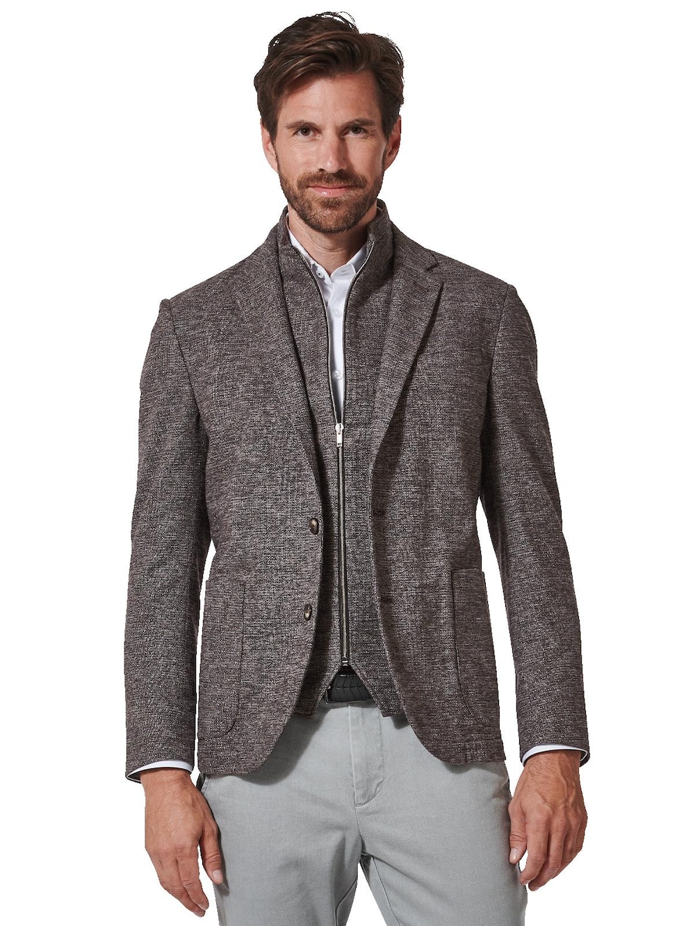 Große Größen engbers Herren Freizeit-Sakko regular , Herren, braun, Größe: 60, Baumwolle, Happy Size DE Men von engbers