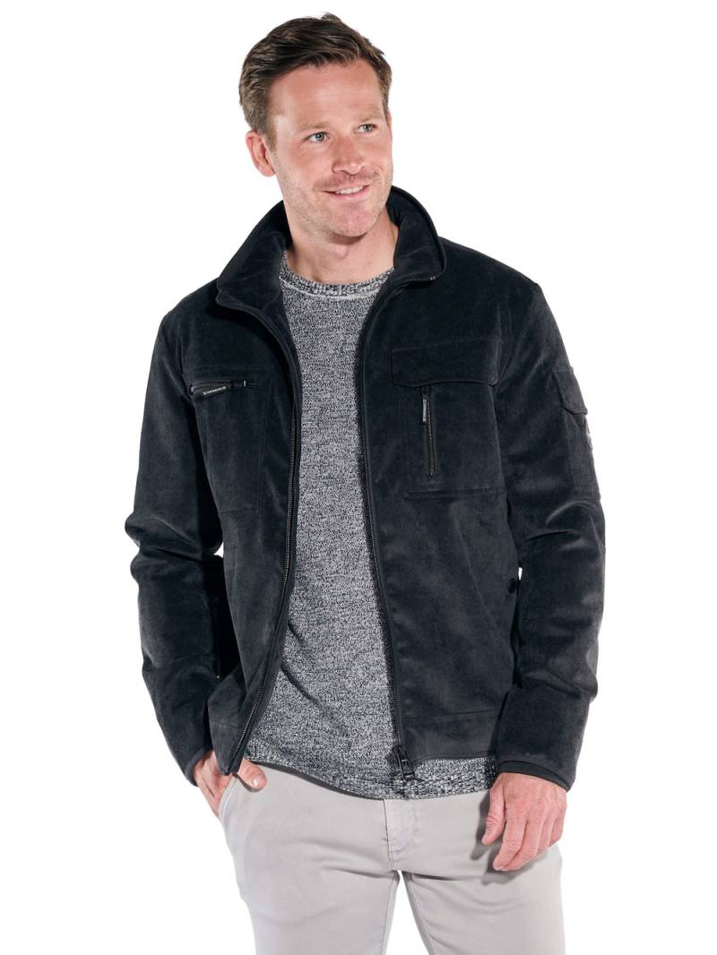 Große Größen engbers Herren Cord-Jacke mit Funktionsdetails , Herren, grau, Größe: 52, Polyester, Happy Size DE Men von engbers