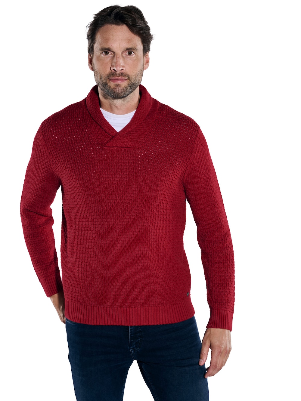Große Größen engbers Herren Pullover regular , Herren, rot, Größe: XL, Baumwolle, Happy Size DE Men von engbers