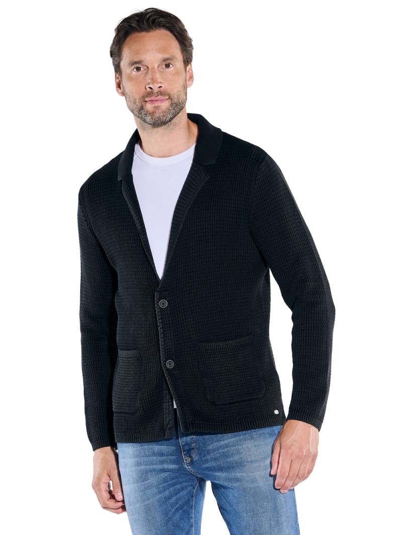 Große Größen engbers Herren Sakko in edler Strickqualität , Herren, schwarz, Größe: 3XL, Baumwolle, Happy Size DE Men von engbers