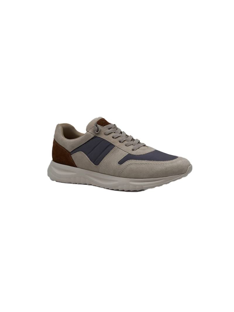 Große Größen engbers Herren Sneaker aus Materialmix , Herren, beige, Größe: 45, Polyester, Happy Size DE Men von engbers