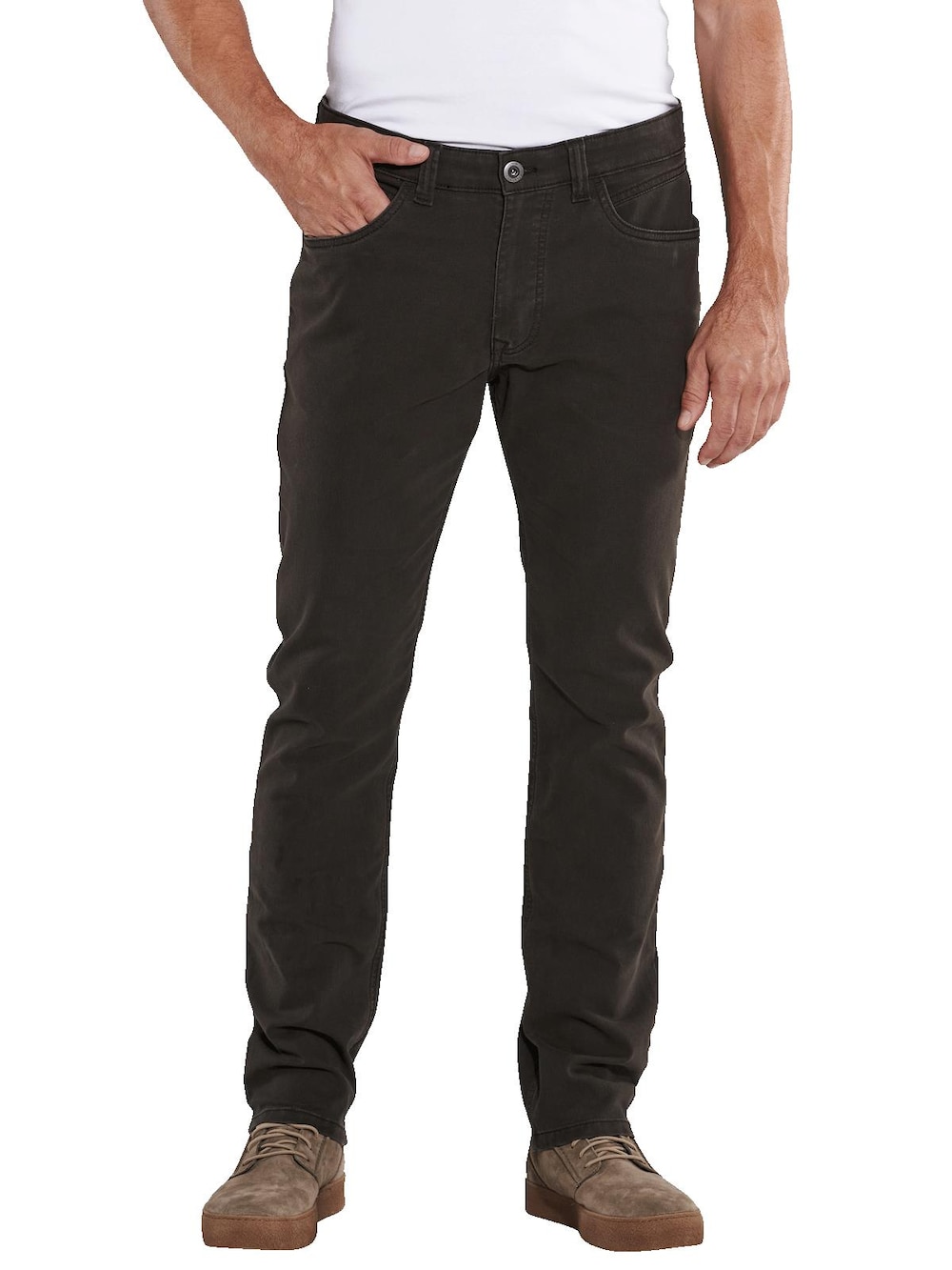 Große Größen engbers Herren 5-Pocket-Hose regular , Herren, braun, Größe: 28, Baumwolle, Happy Size DE Men von engbers