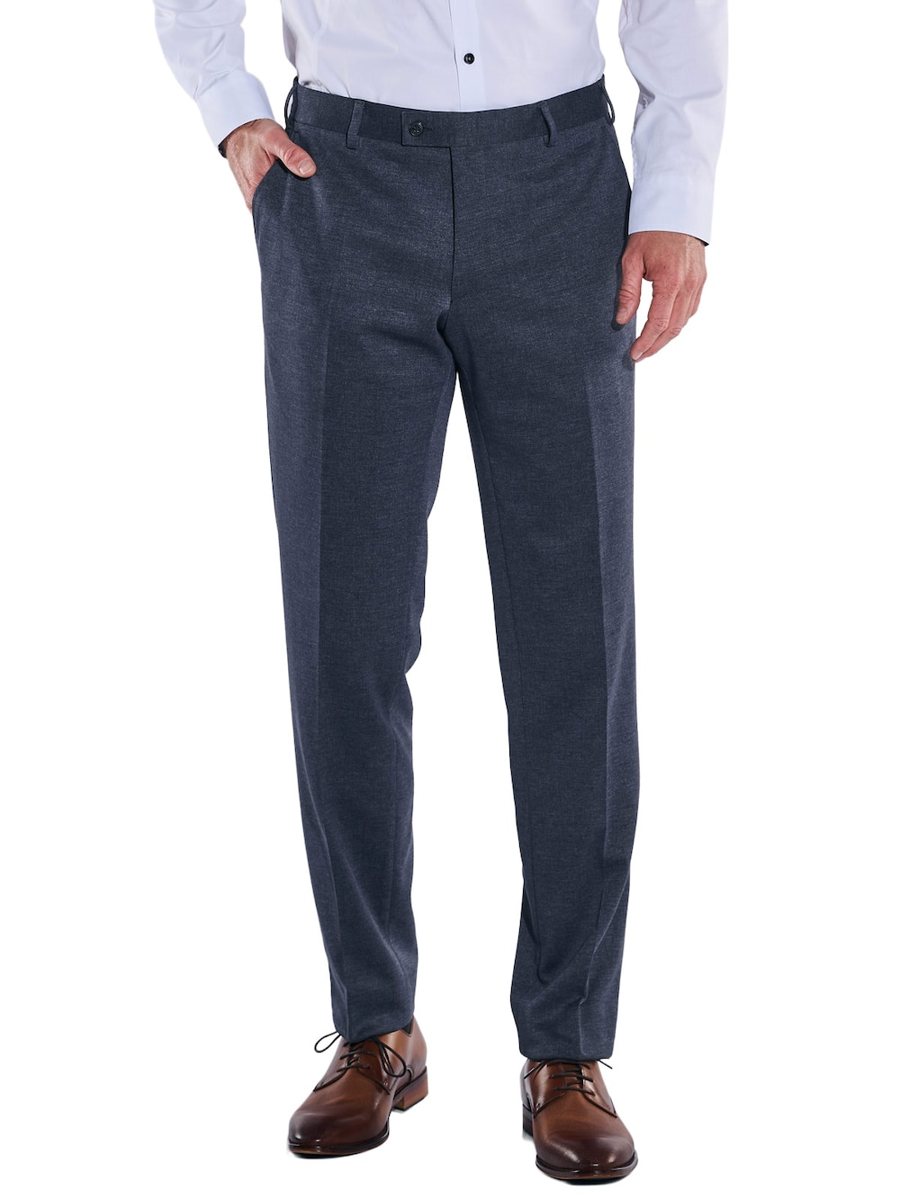 Große Größen engbers Herren Anzug-Hose aus elastischem Warenmaterial , Herren, türkis, Größe: 54, Polyester, Happy Size DE Men von engbers