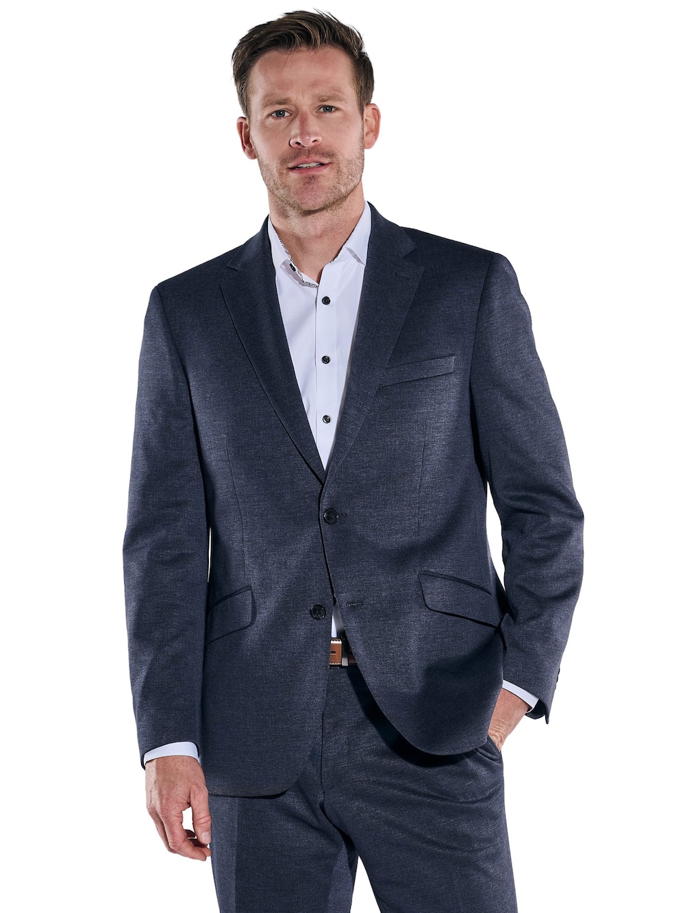 Große Größen engbers Herren Anzug-Sakko dezent gemustert , Herren, türkis, Größe: 60, Polyester, Happy Size DE Men von engbers