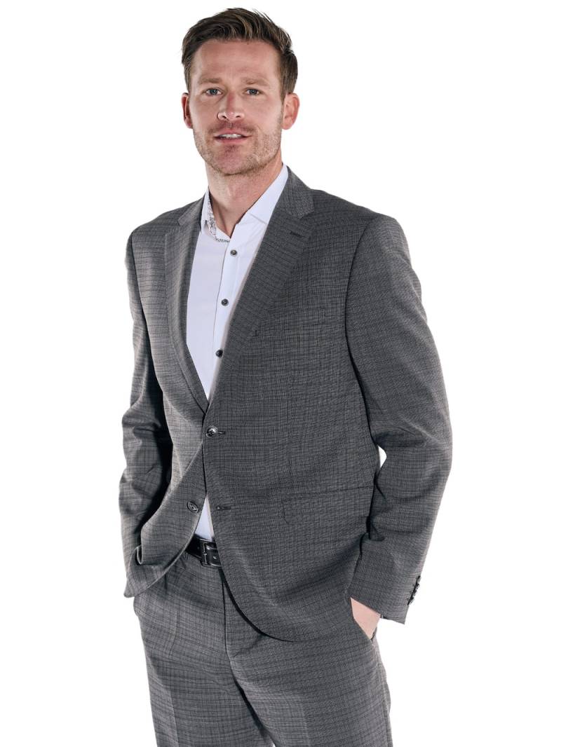 Große Größen engbers Herren Anzug-Sakko gemustert , Herren, grau, Größe: 60, Polyester/Wolle, Happy Size DE Men von engbers