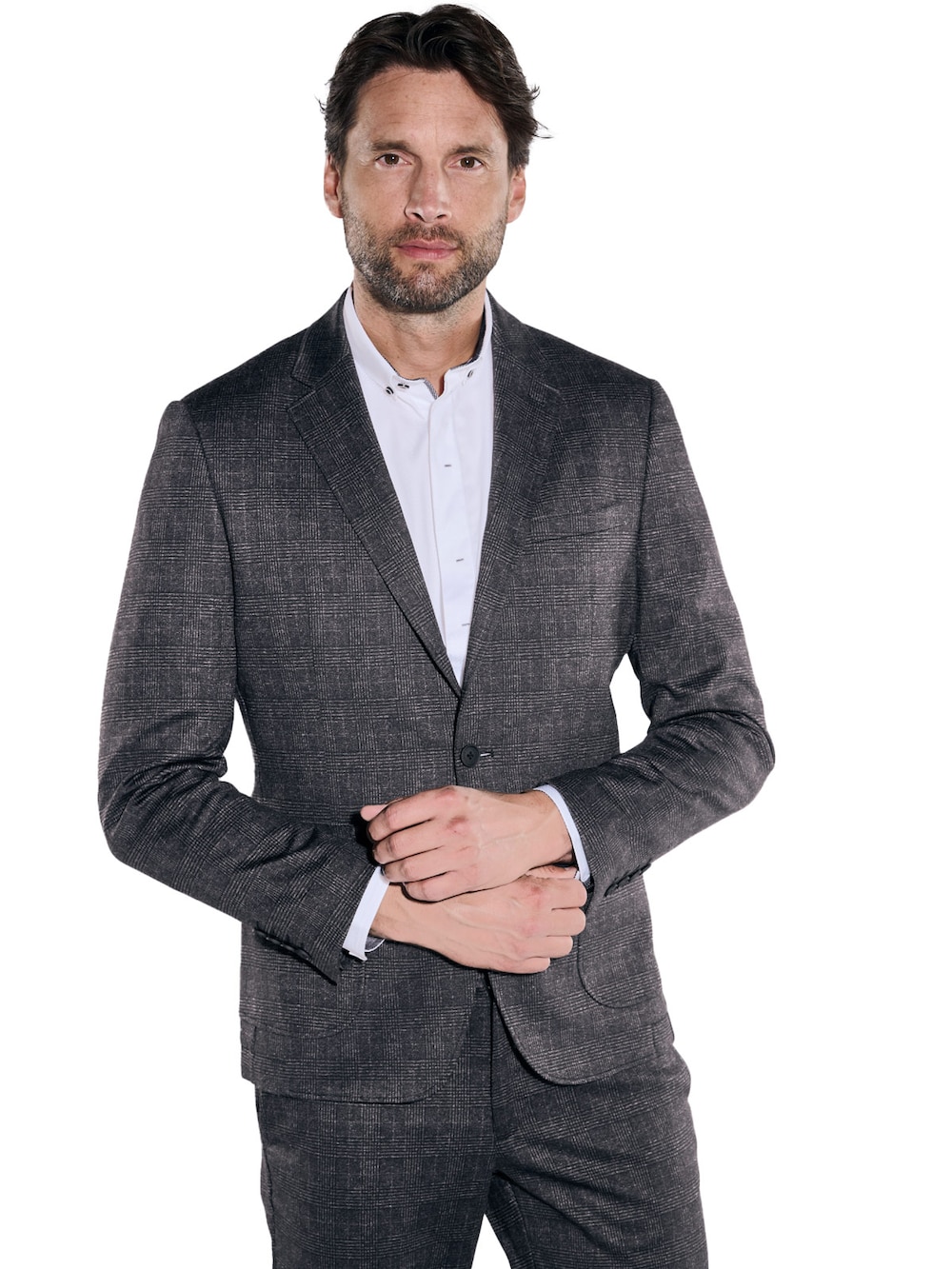 Große Größen engbers Herren Anzug-Sakko slim fit , Herren, schwarz, Größe: 58, Polyester, Happy Size DE Men von engbers