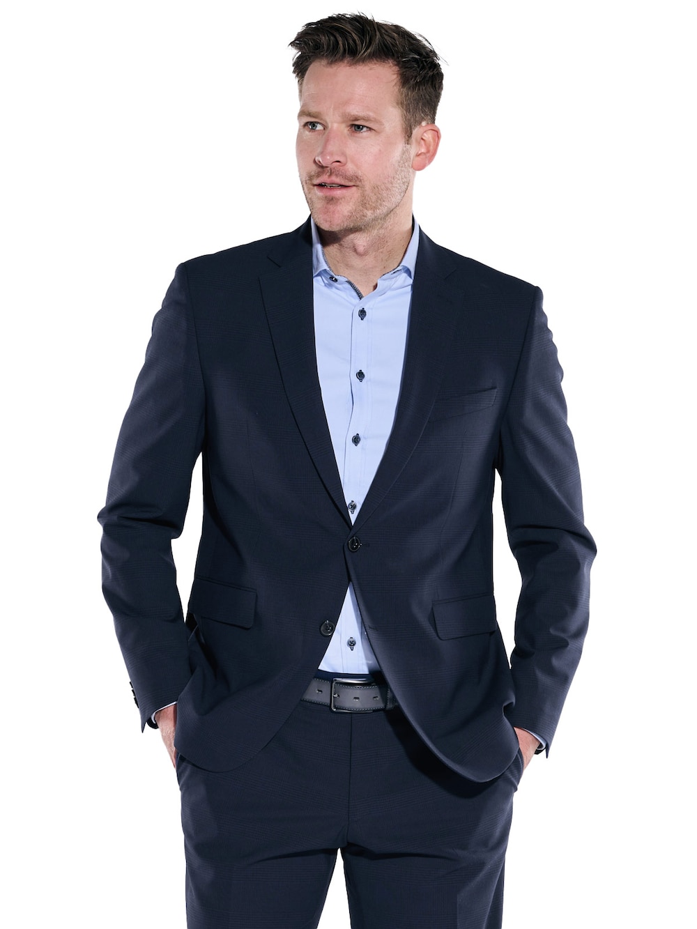 Große Größen engbers Herren Anzug-Sakko slim fit , Herren, türkis, Größe: 106, Polyester/Wolle, Happy Size DE Men von engbers