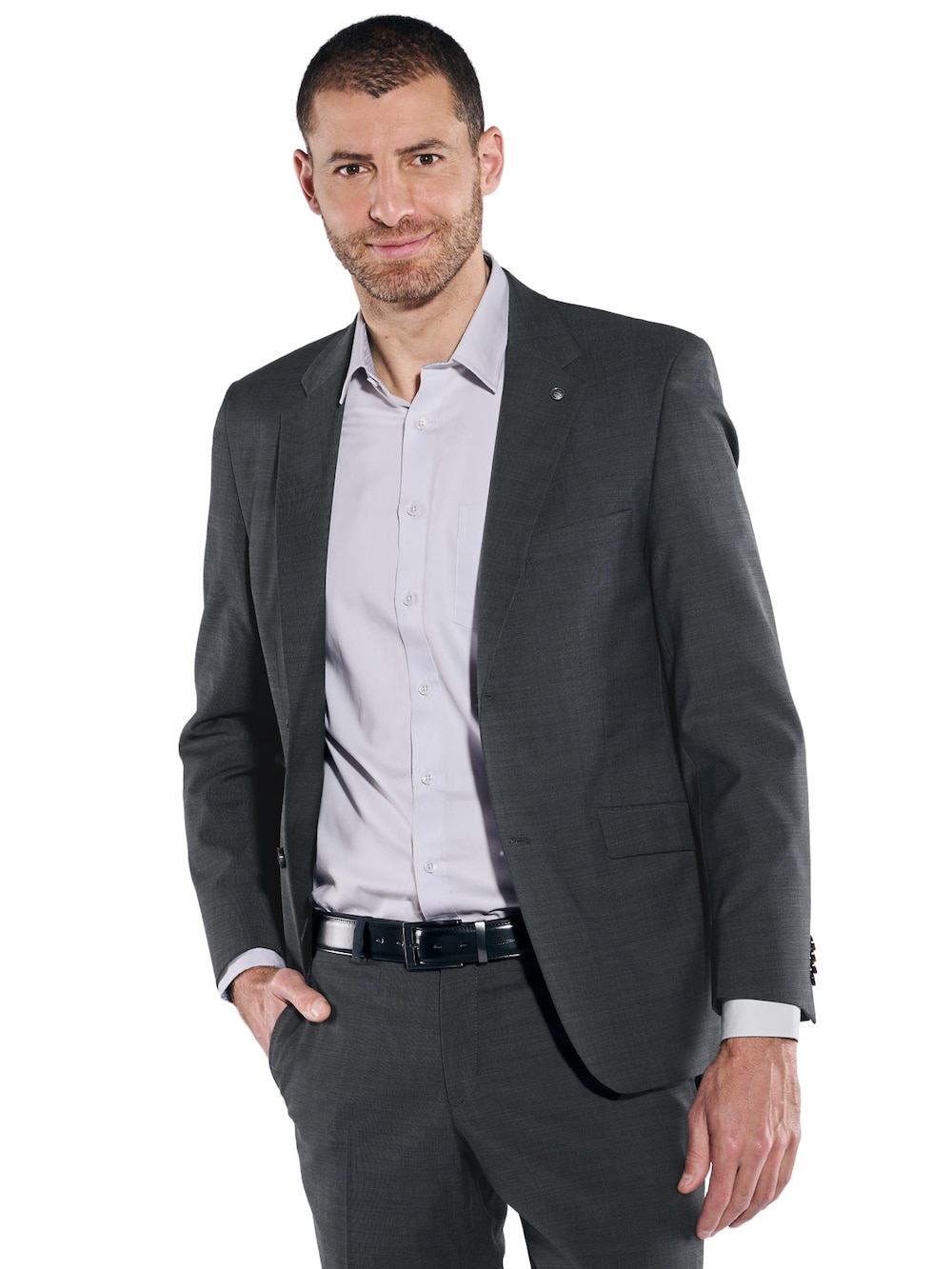 Große Größen engbers Herren Anzugsakko regular My Favorite , Herren, grau, Größe: 62, Polyester/Wolle, Happy Size DE Men von engbers