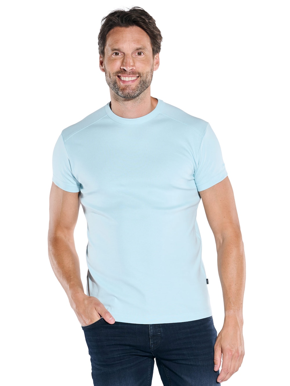 Große Größen engbers Herren Basic-Shirt My Favorite organic , Herren, blau, Größe: 60, Baumwolle, Happy Size DE Men von engbers
