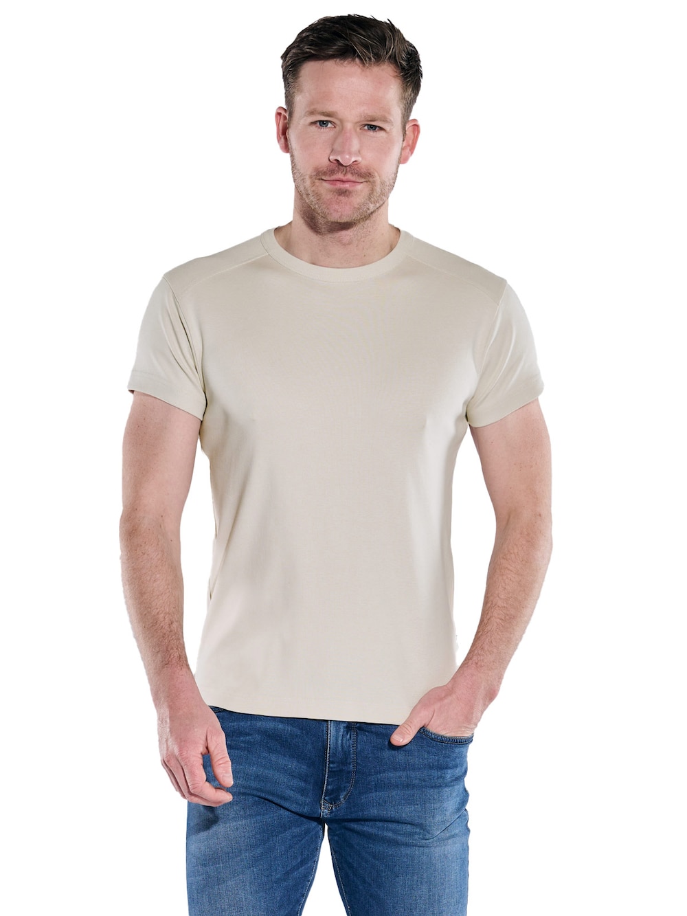 Große Größen engbers Herren Basic-Shirt My Favorite organic , Herren, braun, Größe: 68, Baumwolle, Happy Size DE Men von engbers