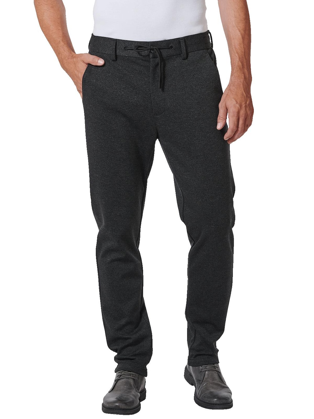 Große Größen engbers Herren Chino mit Tunnelzug , Herren, grau, Größe: 28, Polyester/Synthetische Fasern, Happy Size DE Men von engbers
