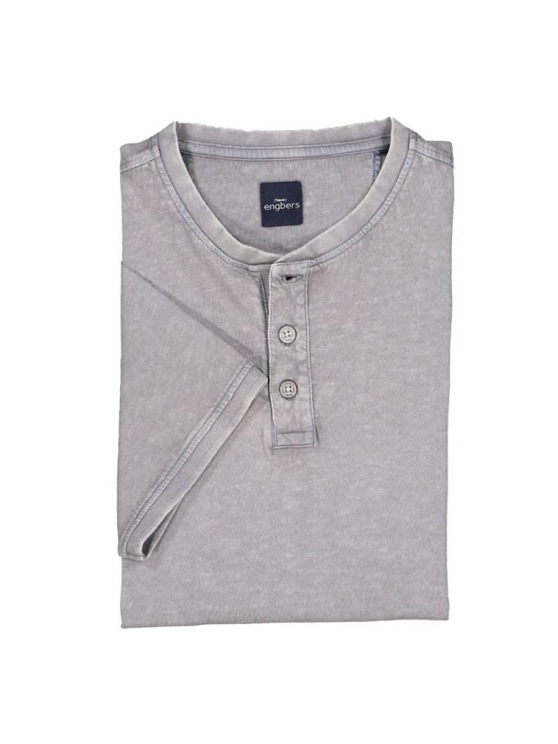 Große Größen engbers Herren Henley-Shirt uni , Herren, grau, Größe: 62, Baumwolle, Happy Size DE Men von engbers