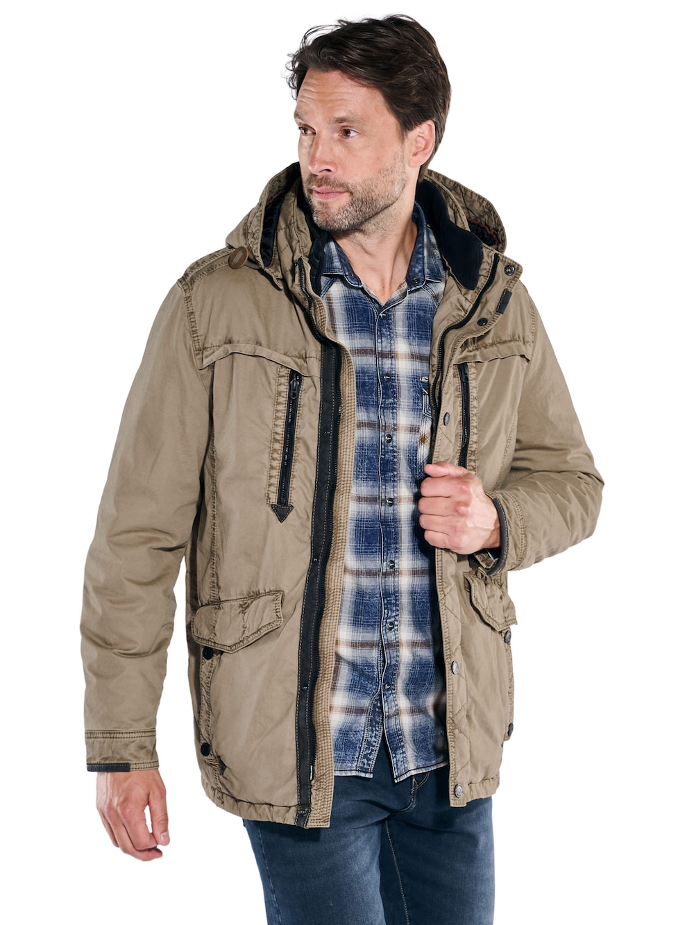 Große Größen engbers Herren Jacke , Herren, braun, Größe: 62, Baumwolle, Happy Size DE Men von engbers