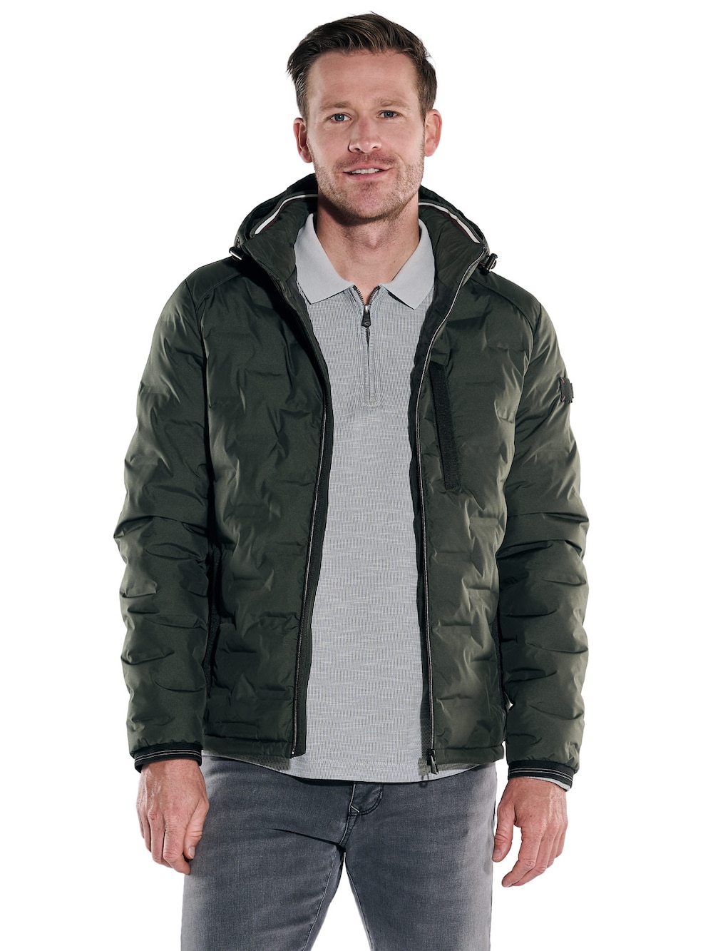 Große Größen engbers Herren Jacke , Herren, grau, Größe: 60, Polyester, Happy Size DE Men von engbers