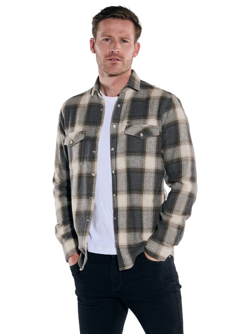 Große Größen engbers Herren Overshirt kariert , Herren, braun, Größe: 66, Baumwolle, Happy Size DE Men von engbers