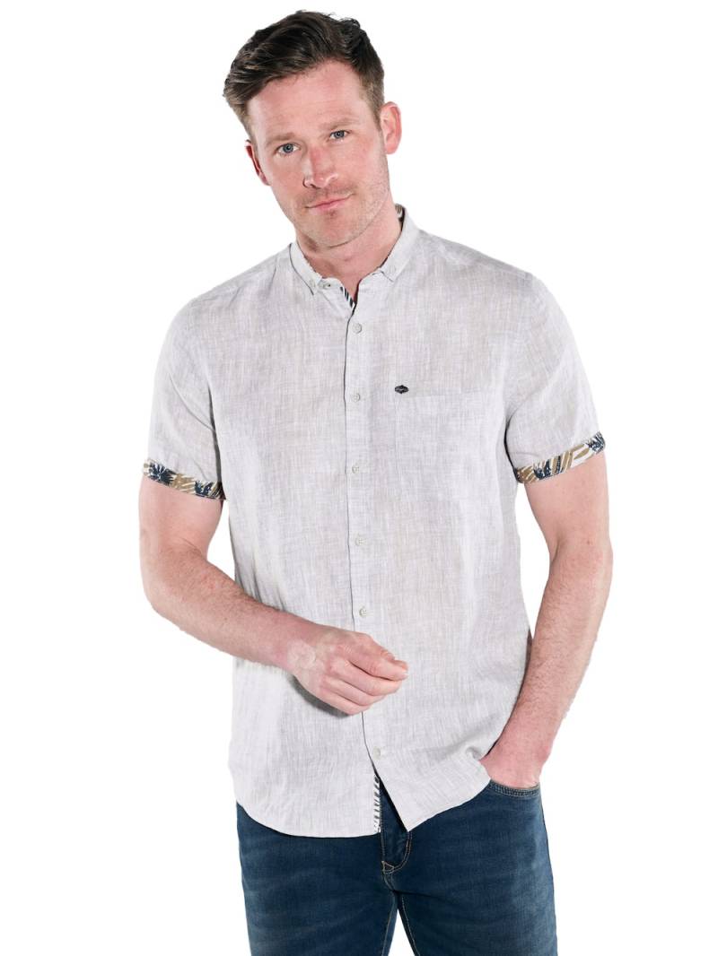 Große Größen engbers Herren Kurzarm-Hemd aus Leinen , Herren, beige, Größe: 62, Leinen, Happy Size DE Men von engbers