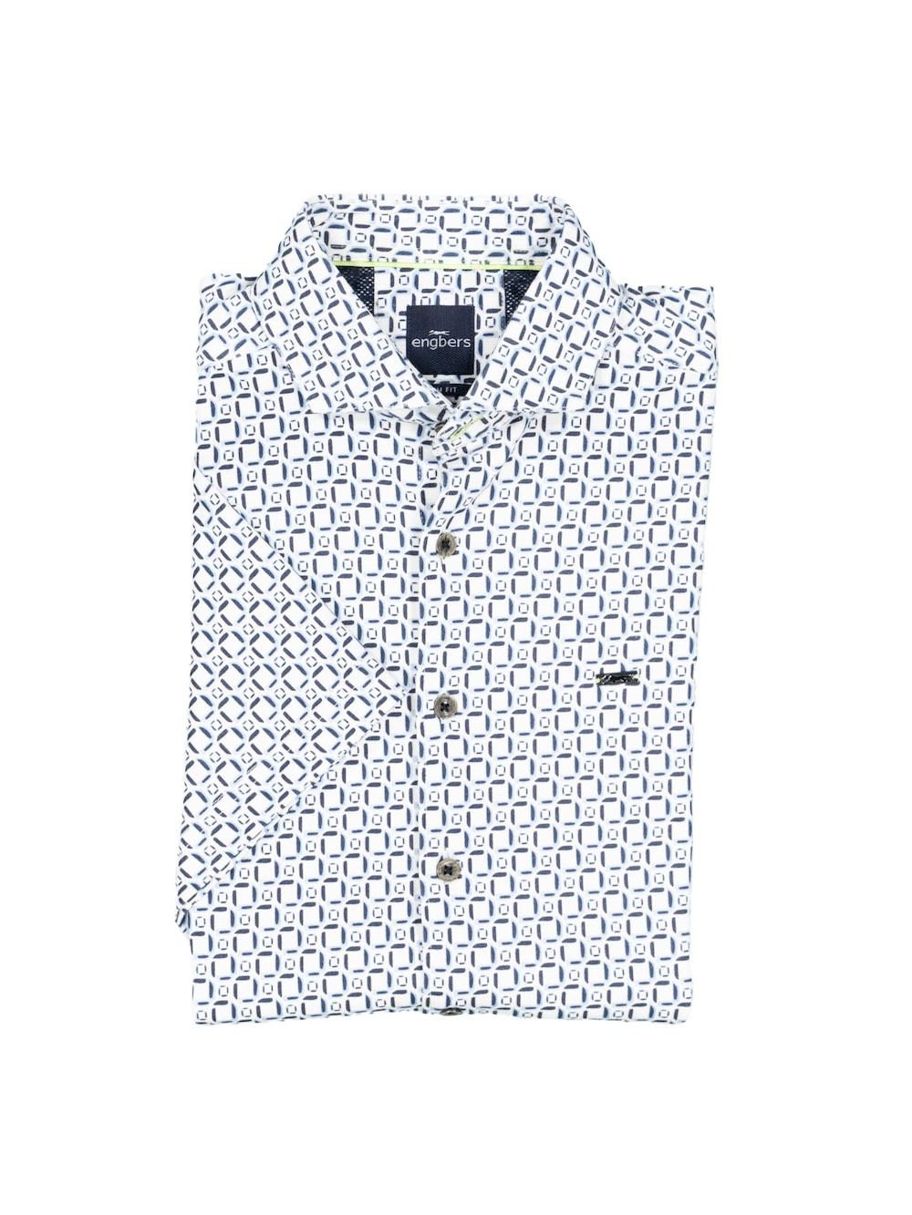 Große Größen engbers Herren Kurzarm-Hemd gemustert , Herren, blau, Größe: 58, Baumwolle, Happy Size DE Men von engbers