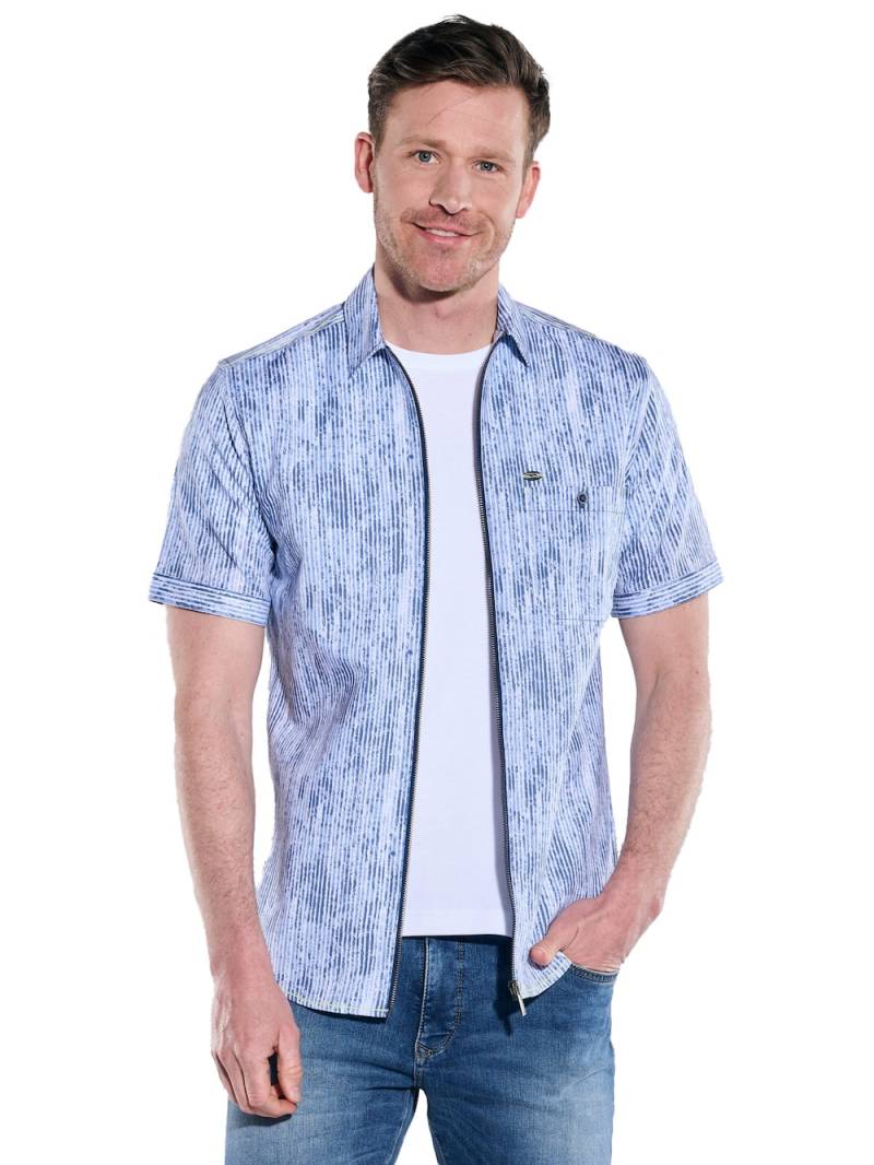 Große Größen engbers Herren Kurzarm-Hemd gemustert , Herren, blau, Größe: 64, Baumwolle, Happy Size DE Men von engbers