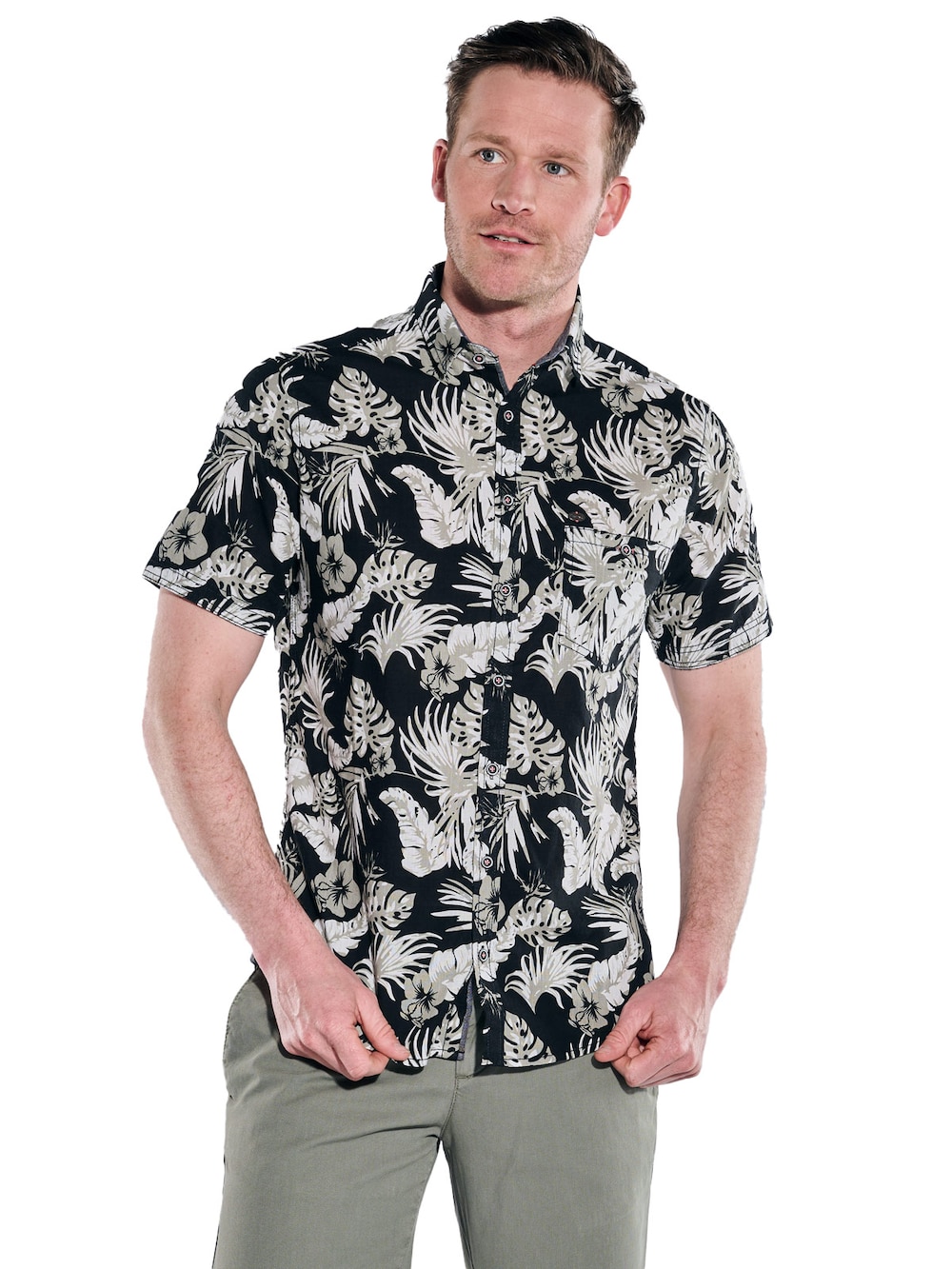 Große Größen engbers Herren Kurzarm-Hemd gemustert , Herren, braun, Größe: 62, Baumwolle, Happy Size DE Men von engbers