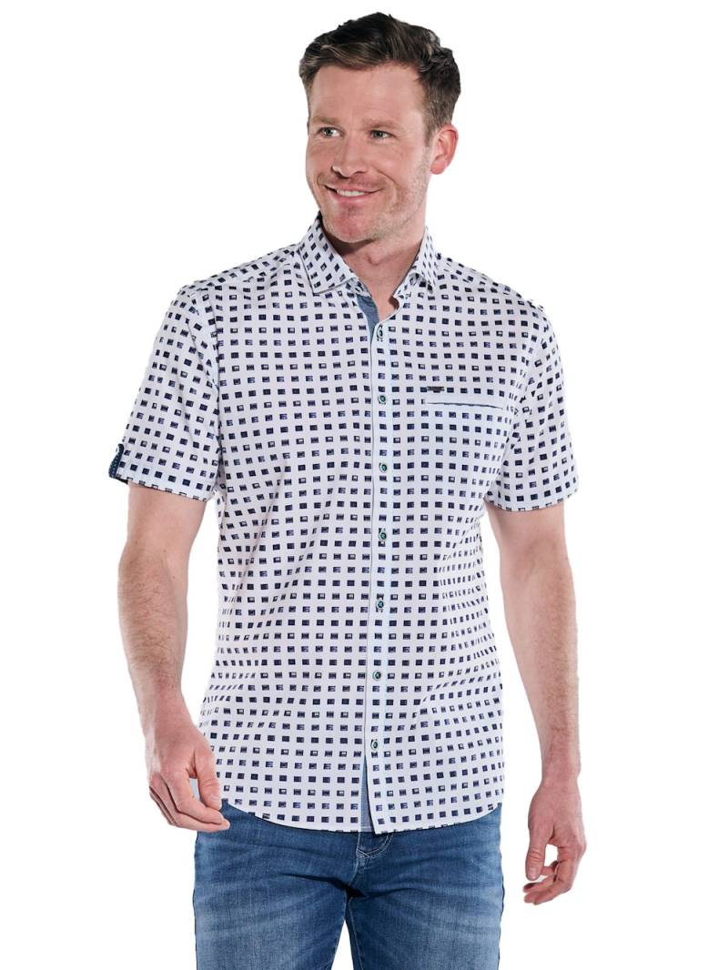 Große Größen engbers Herren Kurzarm-Hemd gemustert , Herren, grau, Größe: 64, Baumwolle, Happy Size DE Men von engbers