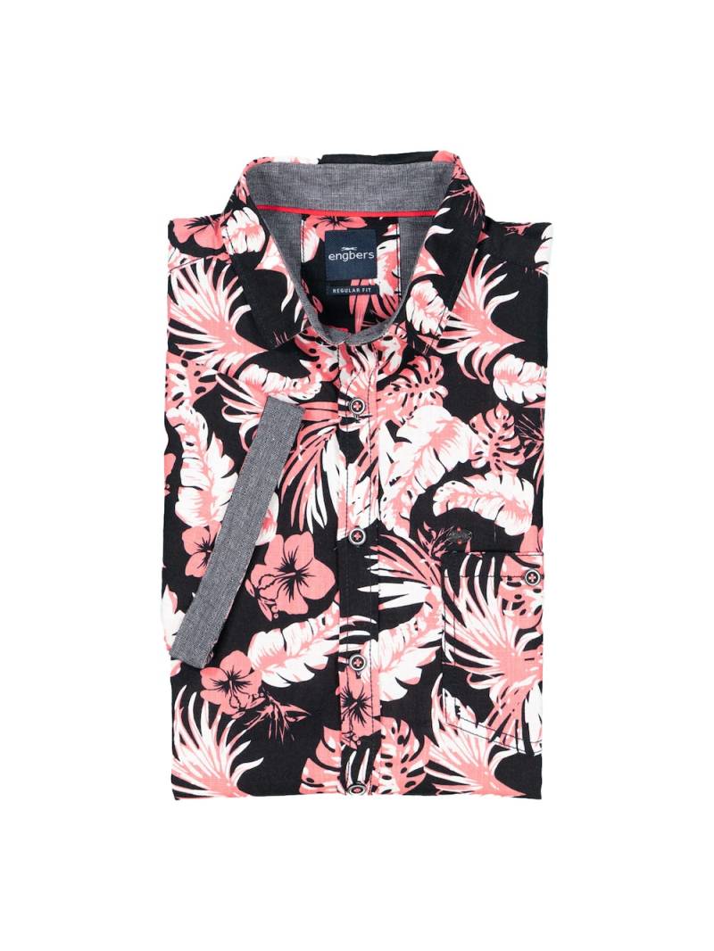 Große Größen engbers Herren Kurzarm-Hemd gemustert , Herren, rot, Größe: 60, Baumwolle, Happy Size DE Men von engbers