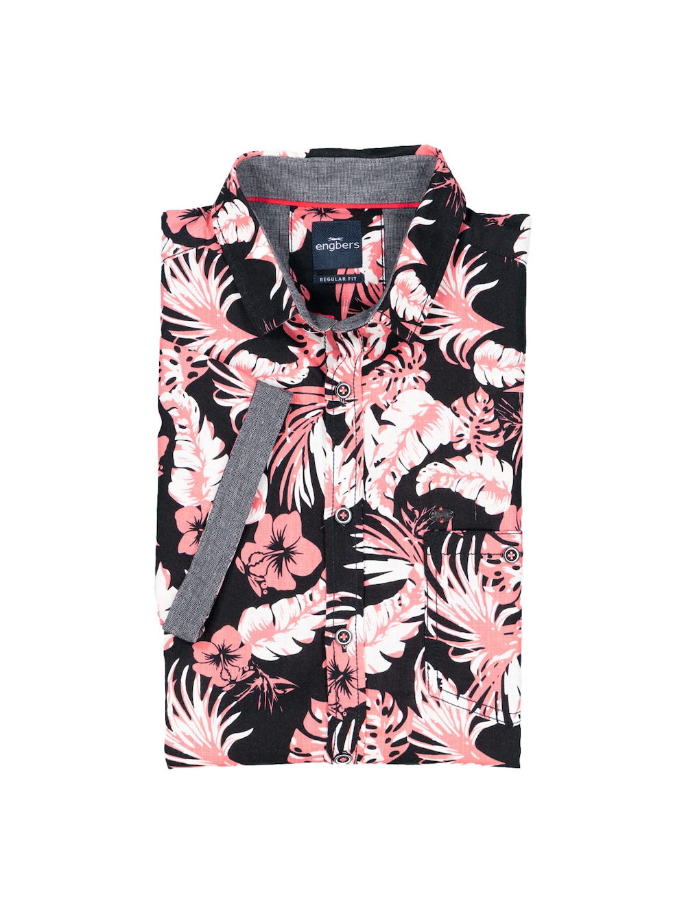 Große Größen engbers Herren Kurzarm-Hemd gemustert , Herren, rot, Größe: 64, Baumwolle, Happy Size DE Men von engbers