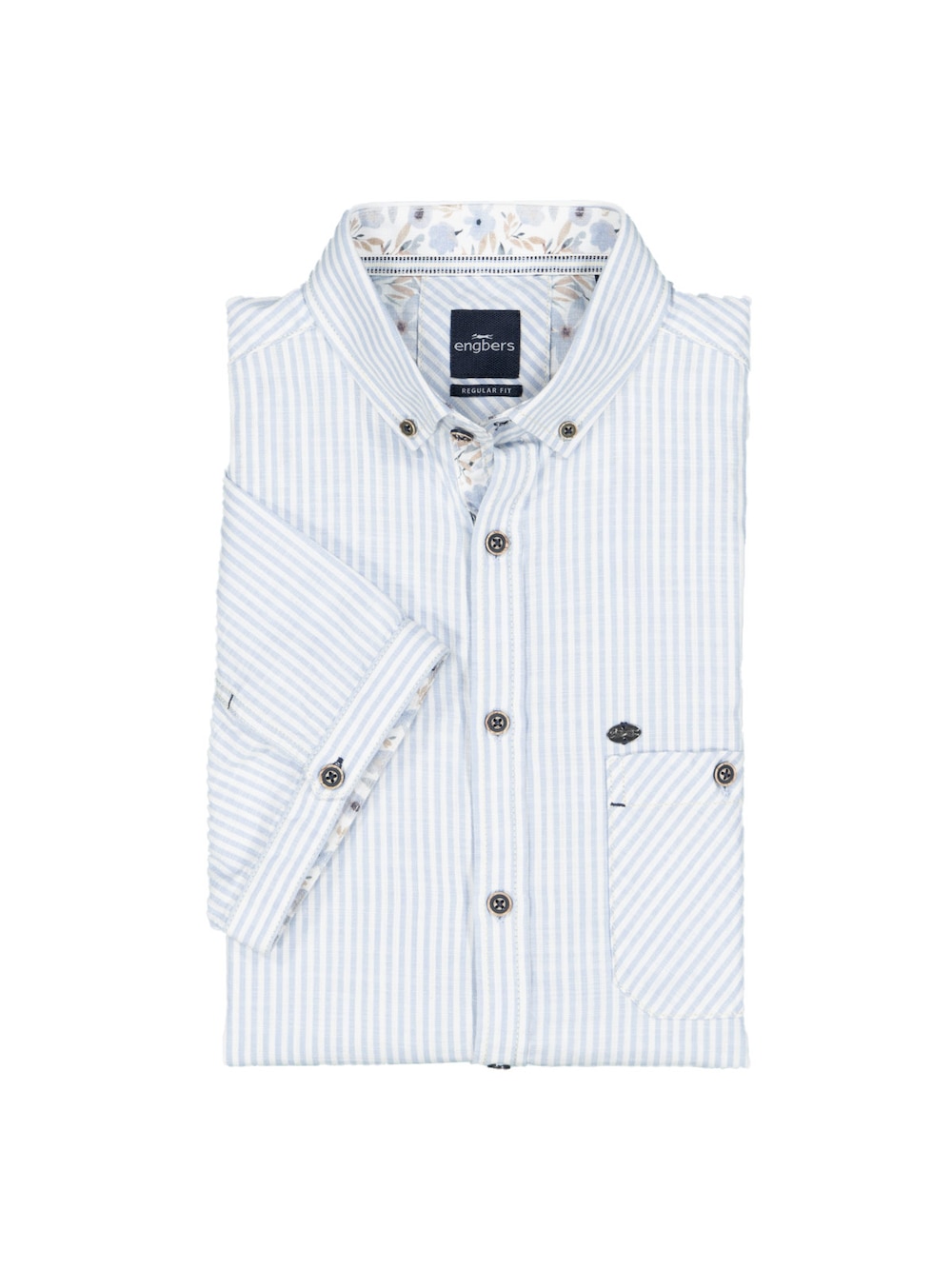Große Größen engbers Herren Kurzarm-Hemd gestreift , Herren, blau, Größe: 58, Baumwolle, Happy Size DE Men von engbers