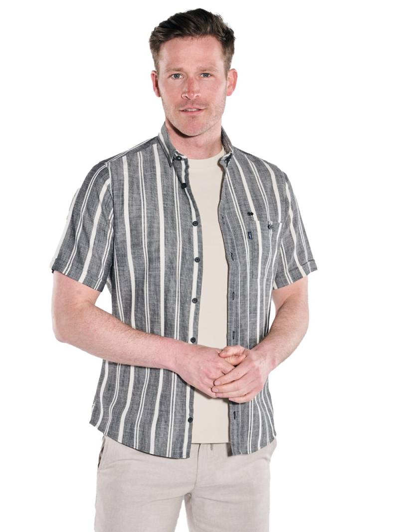 Große Größen engbers Herren Kurzarm-Hemd gestreift , Herren, schwarz, Größe: 68, Baumwolle, Happy Size DE Men von engbers