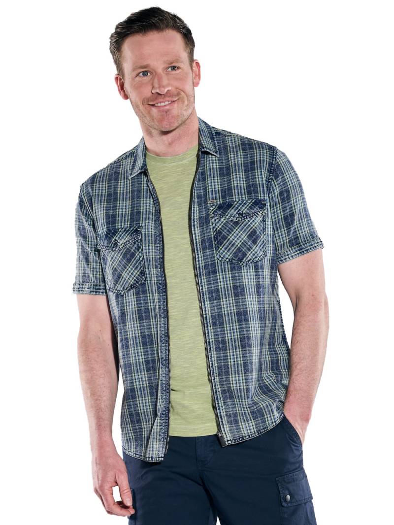 Große Größen engbers Herren Kurzarm-Hemd kariert , Herren, blau, Größe: 68, Baumwolle, Happy Size DE Men von engbers