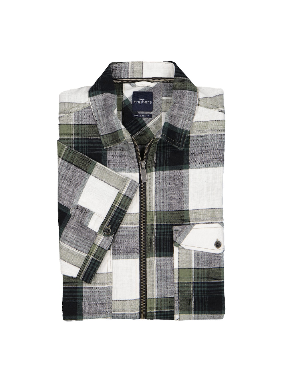 Große Größen engbers Herren Kurzarm-Hemd kariert , Herren, grau, Größe: 68, Baumwolle, Happy Size DE Men von engbers