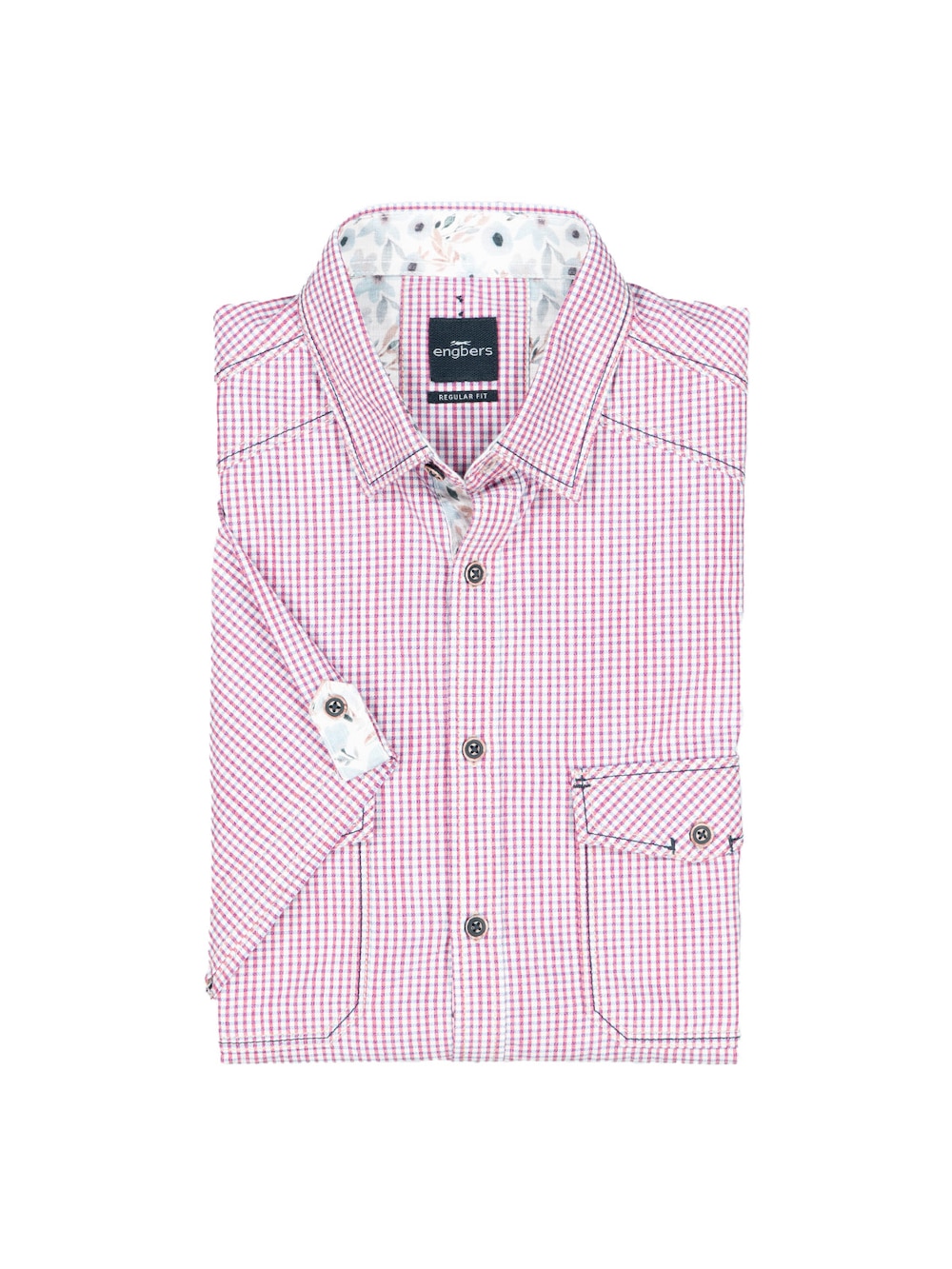 Große Größen engbers Herren Kurzarm-Hemd kariert , Herren, rot, Größe: 58, Baumwolle, Happy Size DE Men von engbers