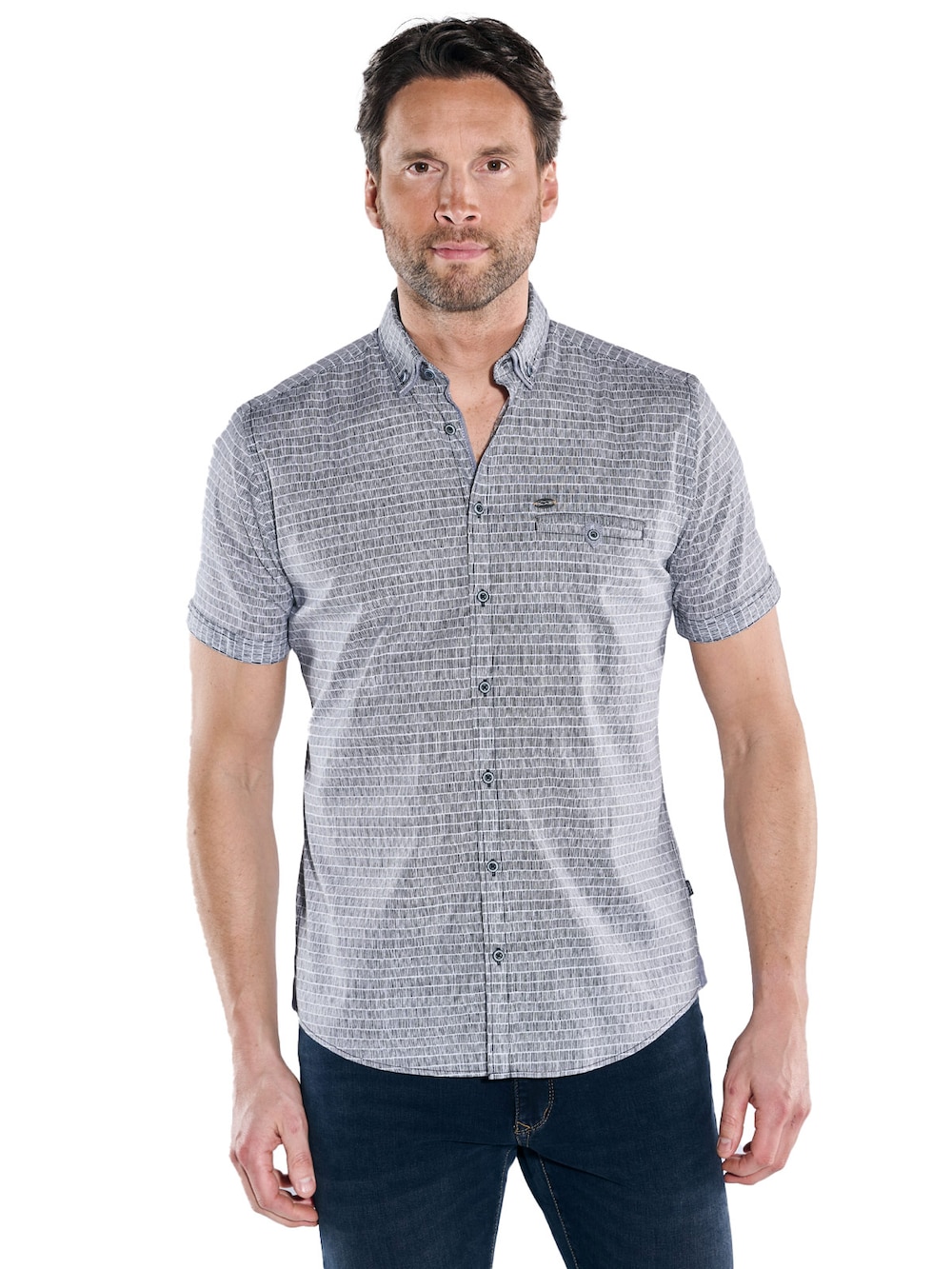 Große Größen engbers Herren Kurzarm-Hemd regular , Herren, grau, Größe: 70, Baumwolle, Happy Size DE Men von engbers