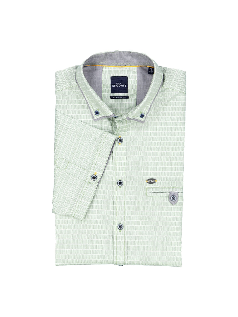 Große Größen engbers Herren Kurzarm-Hemd regular , Herren, grün, Größe: 60, Baumwolle, Happy Size DE Men von engbers