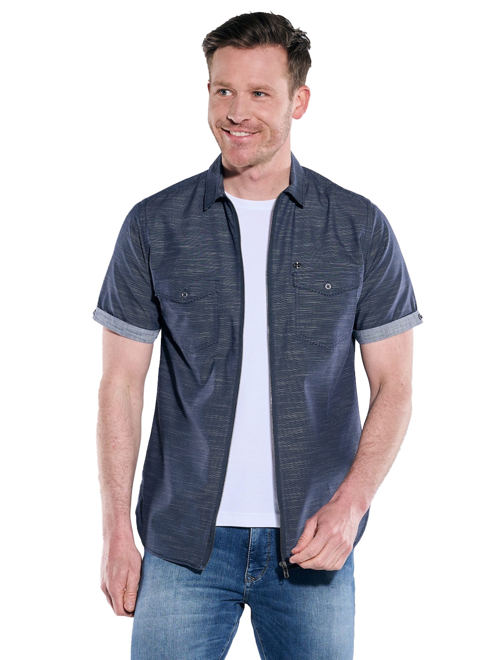 Große Größen engbers Herren Kurzarm-Hemd uni , Herren, grau, Größe: 60, Baumwolle, Happy Size DE Men von engbers