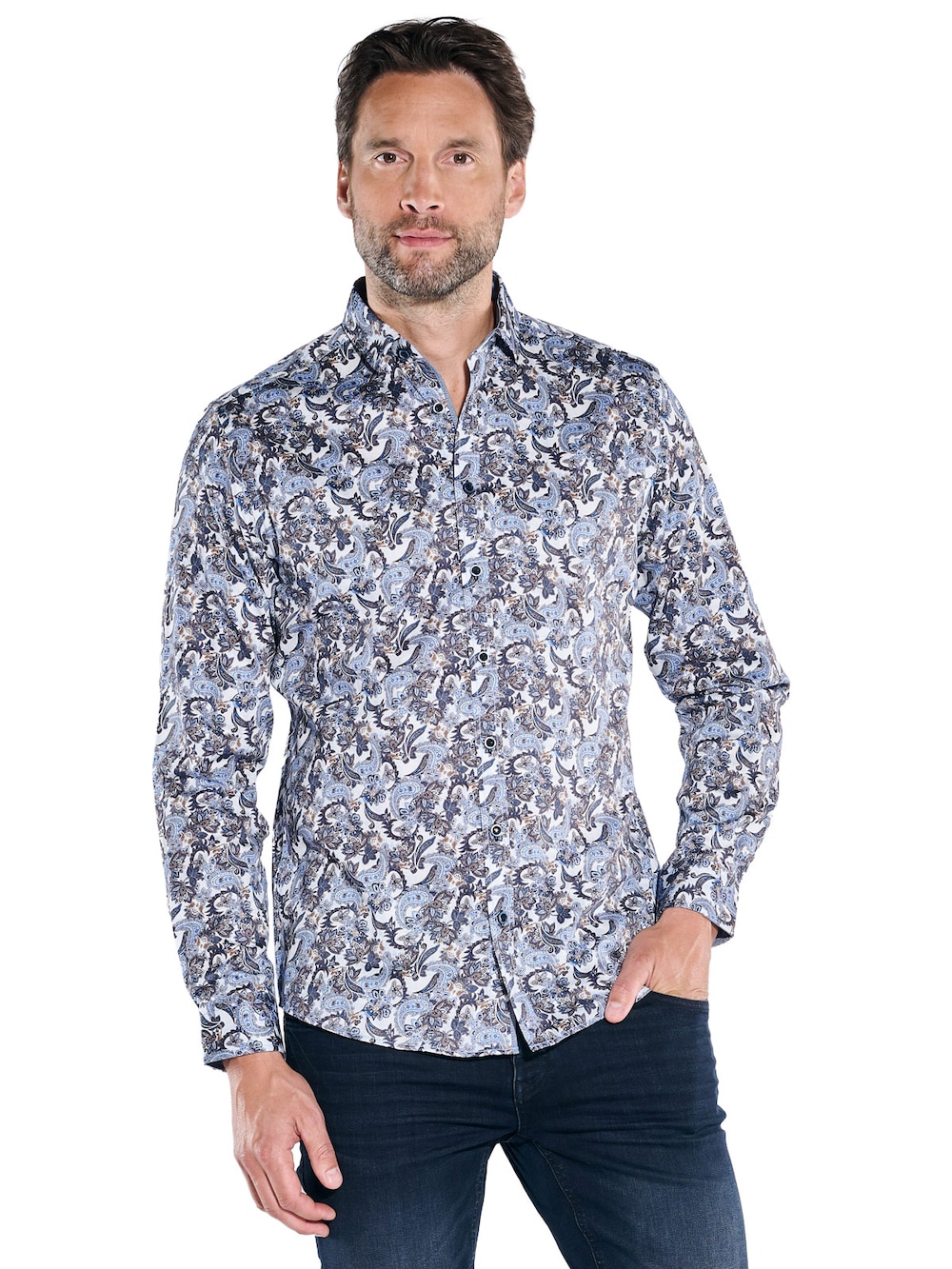 Große Größen engbers Herren Langarm-Hemd My Favorite , Herren, blau, Größe: 60, Baumwolle, Happy Size DE Men von engbers